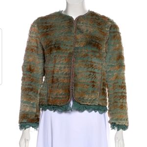 Elie Tahari Rabbit Fur Jacket Fur Coat Medium M